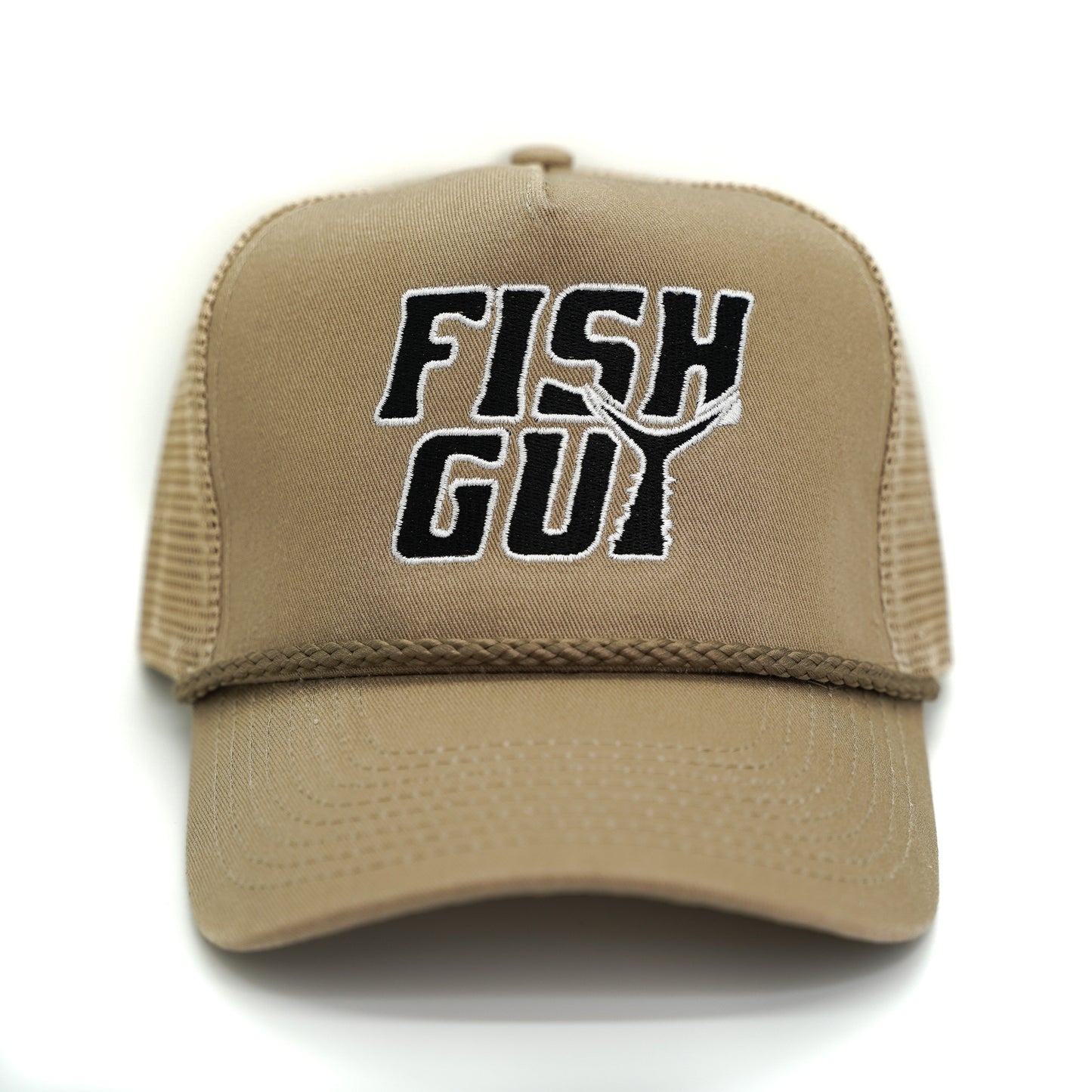 Fish Guy Tan Trucker Hat