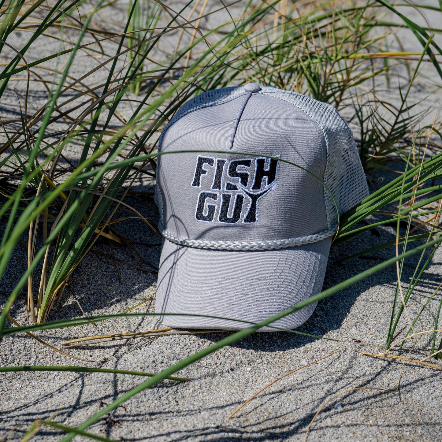 Fish Guy Gray Trucker Hat