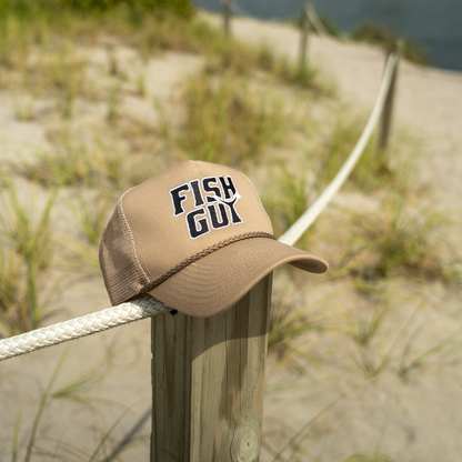Fish Guy Tan Trucker Hat