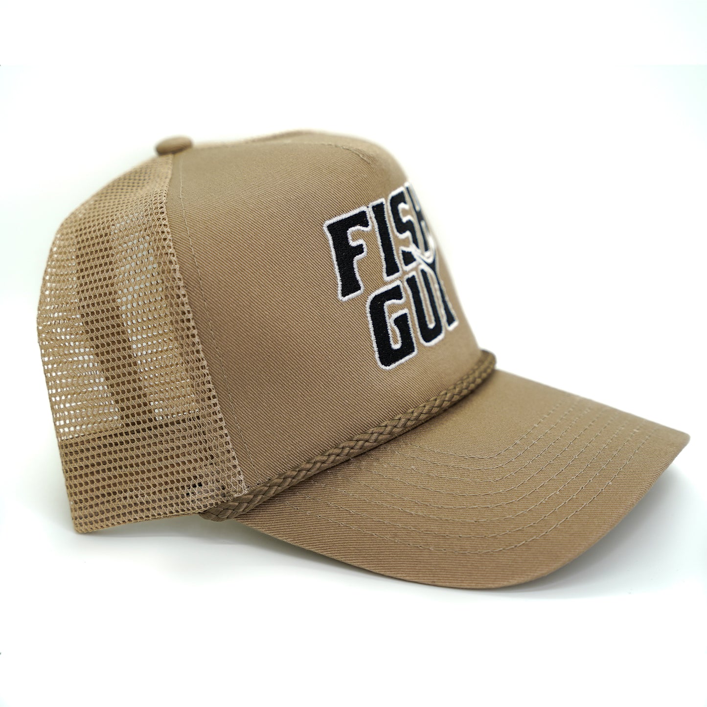 Fish Guy Tan Trucker Hat
